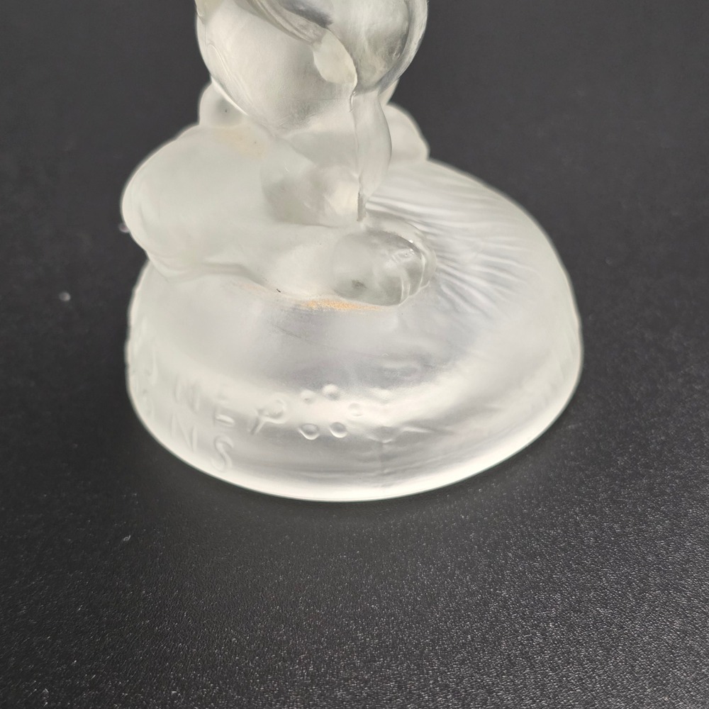 Rare Vintage Disney Li'l Bad Wolf Frosted Glass Figurine Rare Character - Picture 8 of 9